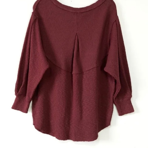 Free People Og long tee Cherry Cola color size L - Picture 2 of 6